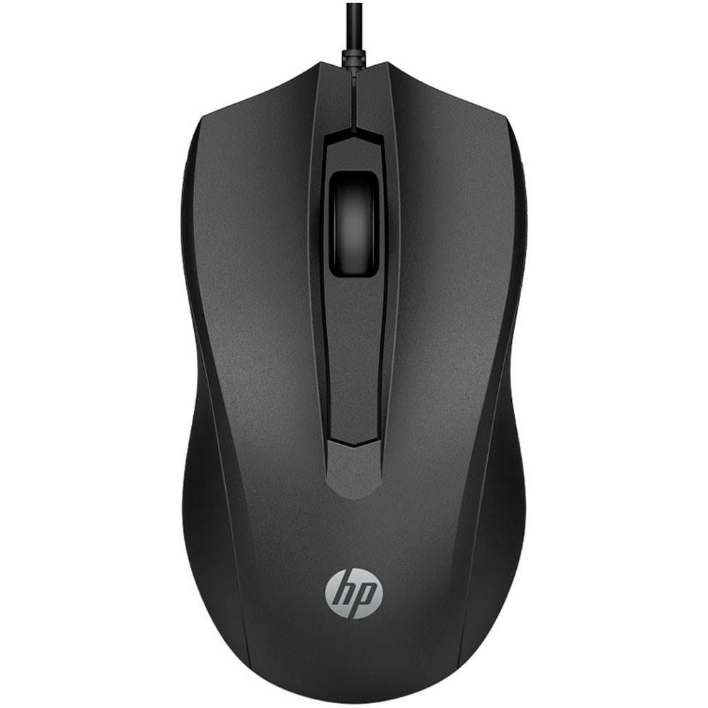 Mouse Alámbrico HP 100 Color Negro